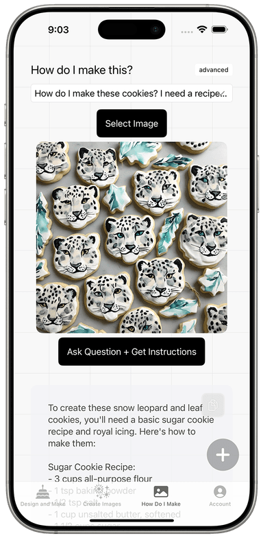 Snow Leopard Sugar Cookies