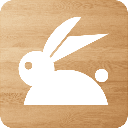 Craft Rabbit WoodGrain Background