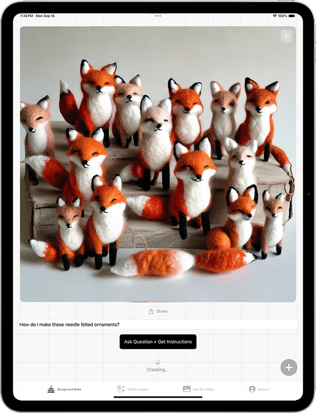 Needle-felted Fox Ornaments